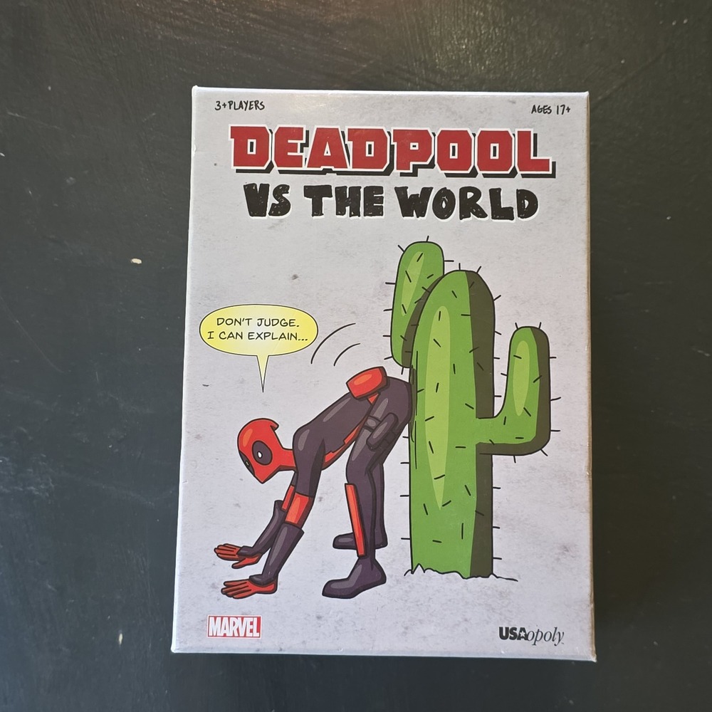 Marvel Deadpool vs the World Adult Party Card Game USAopoly 2018 Complete